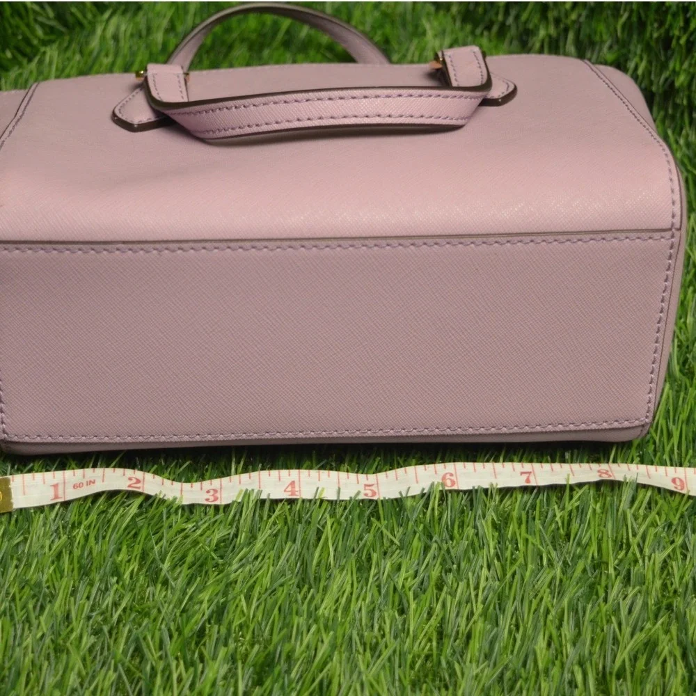 Tory Burch Emerson Mini Zip Tote Saffiano Leather Pink Lavender Crossbody Bag